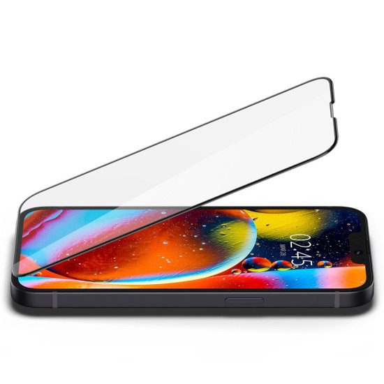 Spigen GLAS.tR Slim HD - Αντιχαρακτικό Fullface Γυάλινο Tempered Glass - Apple iPhone 13 mini - Black (AGL03404)