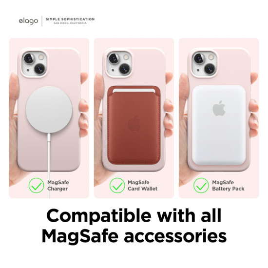 Elago MagSafe Θήκη Σιλικόνης Apple iPhone 13 - Lovely Pink (ES13MSSC61-LPK)