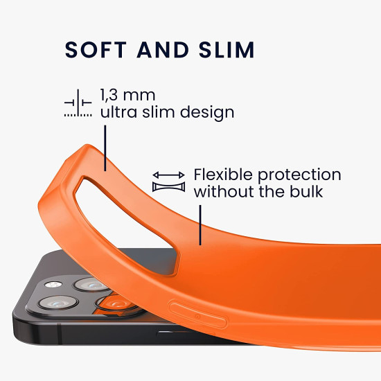 KWmobile Θήκη Σιλικόνης Apple iPhone 13 Pro - Neon Orange (55957.69)