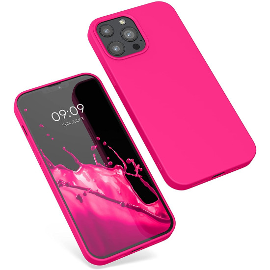 KWmobile Θήκη Σιλικόνης Apple iPhone 13 Pro Max - Soft Flexible Rubber Cover - Neon Pink (55975.77)