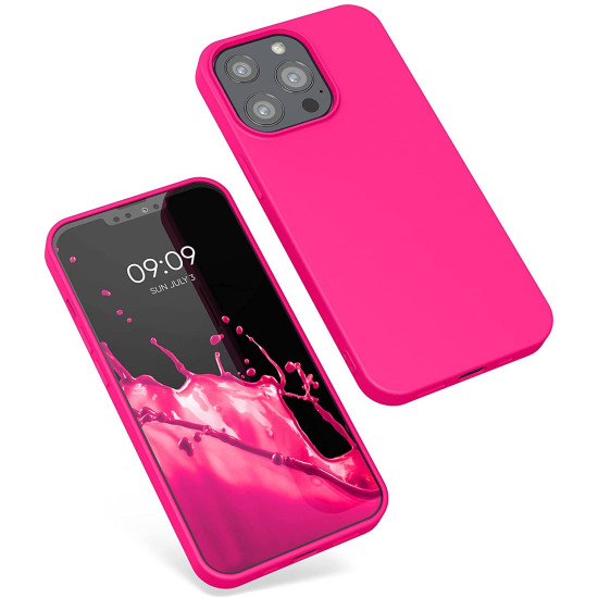 KWmobile Θήκη Σιλικόνης Apple iPhone 13 Pro - Soft Flexible Rubber Cover - Neon Pink (55962.77)