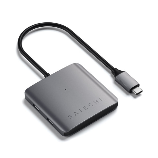 Satechi Αντάπτορας Type-C 4 Port Hub - Με 1 x Type-C (male) σε 4 x Type-C (female) - Space Gray (ST-UC4PHM)