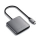 Satechi Αντάπτορας Type-C 4 Port Hub - Με 1 x Type-C (male) σε 4 x Type-C (female) - Space Gray (ST-UC4PHM)