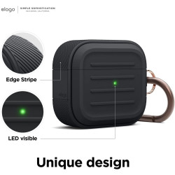 Elago Armor Hang Case - Θήκη Σιλικόνης για AirPods 3rd Gen - Black (EAP3AM-BK)
