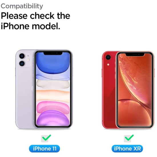 Spigen GLAS.tR ALIGNmaster Slim Tempered Glass - Αντιχαρακτικό Γυαλί Οθόνης Apple iPhone 11 / XR - 2 Τεμάχια - Clear (AGL00101)