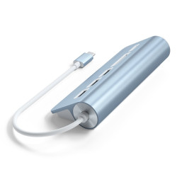 Satechi Αντάπτορας Type-C Combo Hub - Με 3 x USB-A / 1 x SD & Micro SD - Blue (ST-TCHCRB)