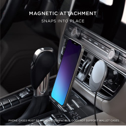 Satechi Magnetic Car Charger - Ασύρματος Φόρτιστης / Μαγνητική Βάση MagSafe για Αεραγωγούς Αυτοκινήτου - 7.5W (ST-MCMWCM)