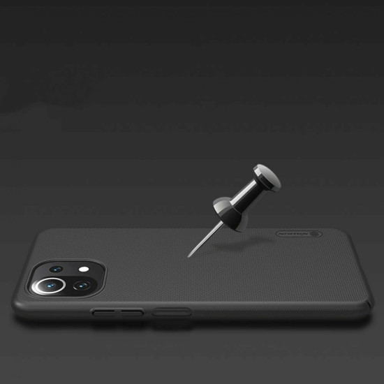 Nillkin Θήκη Super Frosted Shield Xiaomi 11 Lite 5G NE / Mi 11 Lite & Kickstand - Βlack (6902048214620)
