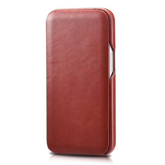iCarer Vintage Series Curved Edge - Δερμάτινη Θήκη Apple iPhone 13 Pro Max - Red (RIX1304-RD)