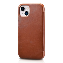 iCarer Vintage Series Side-Open Δερμάτινη Θήκη Apple iPhone 13 - Brown (RIX1306-BN)