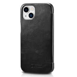 iCarer Vintage Series Curved Edge - Δερμάτινη Θήκη Apple iPhone 13 - Black (RIX1302-BK)