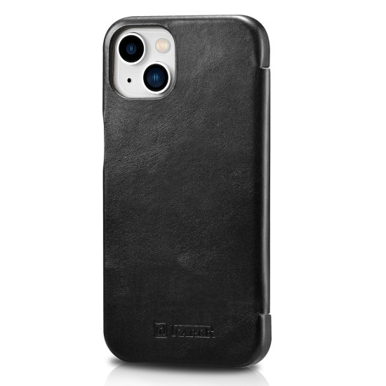 iCarer Vintage Series Curved Edge - Δερμάτινη Θήκη Apple iPhone 13 - Black (RIX1302-BK)