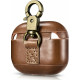iCarer Vintage Δερμάτινη Θήκη με Γάντζο για Apple AirPods 3rd Gen - Brown (IAP057-BN)