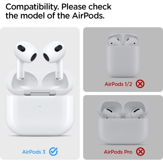 Spigen Urban Fit Σκληρή Θήκη Apple AirPods 3rd Gen - Black (ASD02111)