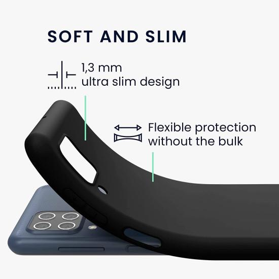 KWmobile Θήκη Σιλικόνης Samsung Galaxy M22 - Black Matte (56276.47)