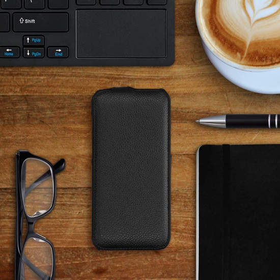 Kalibri Δερμάτινη Θήκη Flip Apple iPhone 13 mini - Ultra Slim Leather Protective Phone Cover - Black (56409.01)