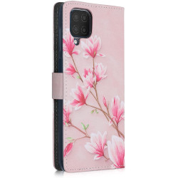KWmobile Θήκη - Πορτοφόλι Samsung Galaxy M12 - Magnolias Pink / White / Dusty Pink (55910.02)