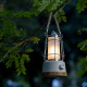 Navaris Rechargeable LED Latern - Επαναφορτιζόμενο LED Φανάρι από Μπαμπού και Μέταλλο με PowerBank 5000mAh με 1 x USB-A - 12.6 x 12.6 x 23cm - White (56078.02)