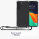 KWmobile Διάφανη Θήκη Σιλικόνης με Λουράκι Λαιμού - Samsung Galaxy S22 5G - Transparent / Black (56759.01)