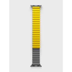 Uniq Revix Μαγνητικό Λουράκι Premium Σιλικόνης Apple Watch Ultra/SE/11/10/9/8/7/6/5/4 (49/46/45/44mm) - Yellow / Grey (UNIQ-45MM-REVYELGRY)