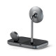 Satechi 3 in 1 Magnetic Wireless Charging Stand - Βάση Ασύρματης Φόρτισης MagSafe για iPhone 16 / 15 / 14 / 13 / 12 / Apple Watch / Airpods - 15W (ST-WMCS3M)