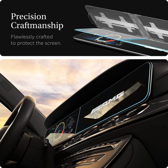 Spigen Tempered Glass GLAS.tR EZ Fit - Premium Αντιχαρακτικό Γυαλί Οθόνης Mercedes E-Class 2021 / 2020 (AGL03150)