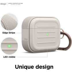 Elago Armor Hang Case - Θήκη Σιλικόνης για AirPods 3rd Gen - Stone (EAP3AM-ST)