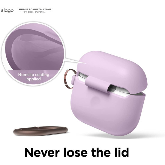 Elago Hang Case - Θήκη Σιλικόνης για AirPods 3rd Gen - Lavanda (EAP3HG-HANG-LV)