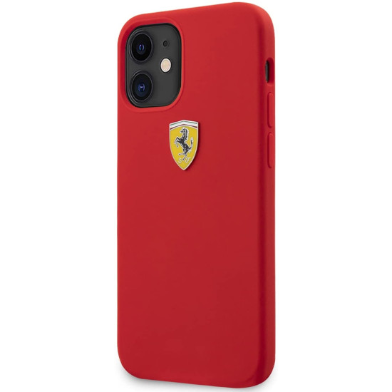 Ferrari On Track Collection - Θήκη Σιλικόνης Apple iPhone 12 mini - Red (FESSIHCP12SRE)