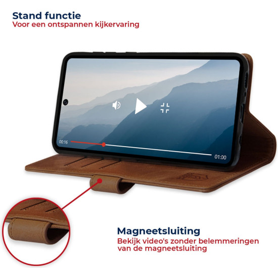 Rosso Deluxe Δερμάτινη Θήκη Πορτοφόλι Samsung Galaxy A71 - Brown (8719246225864)