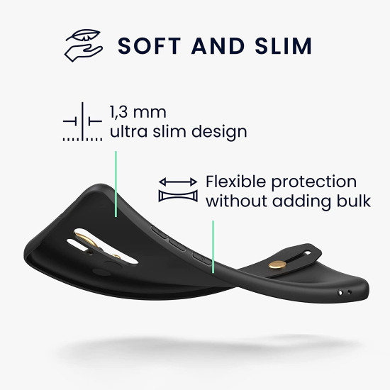 KWmobile Θήκη Σιλικόνης με Λουράκι Λαιμού και Finger Holder - Xiaomi Redmi 9 - Black (57329.01)
