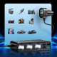 Joyroom Multi-Port Car Charger - Φορτιστής Αυτοκινήτου με 5 x USB / 1 x Type-C / 3 x Υποδοχές Αναπτήρα - QC3.0 - 154W - Black (JR-CL06)