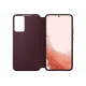 Official Samsung Smart Clear View Cover - Θήκη Flip με Ενεργό Πορτάκι Samsung Galaxy S22 Plus 5G - Burgundy (EF-ZS906CEEGEE)