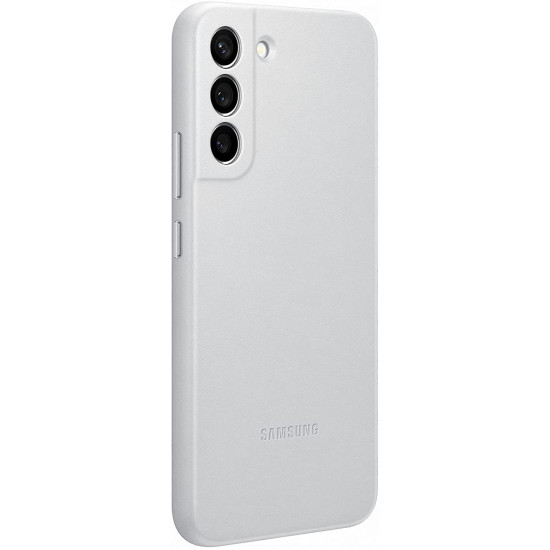 Official Samsung Leather Cover - Δερμάτινη Θήκη Samsung Galaxy S22 Plus 5G - Light Gray (EF-VS906LJEGWW)