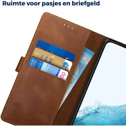 Rosso Deluxe Δερμάτινη Θήκη Πορτοφόλι Samsung Galaxy S22 5G - Brown (8719246337291)