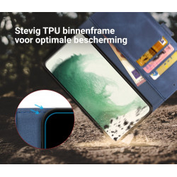 Rosso Element PU Θήκη Πορτοφόλι Samsung Galaxy S22 Plus 5G - Blue (8719246343131)