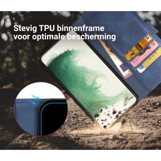 Rosso Element PU Θήκη Πορτοφόλι Samsung Galaxy S22 Plus 5G - Blue (8719246343131)