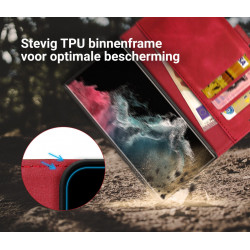 Rosso Element PU Θήκη Πορτοφόλι Samsung Galaxy S22 Ultra 5G - Red (8719246343162)