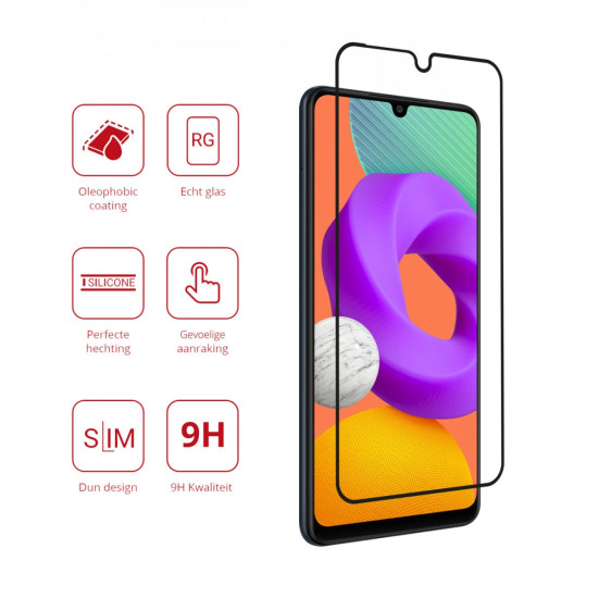 Rosso Tempered Glass - FullFace Αντιχαρακτικό Προστατευτικό Γυαλί Οθόνης Samsung Galaxy M22 4G / A22 4G - Black (8719246339783)