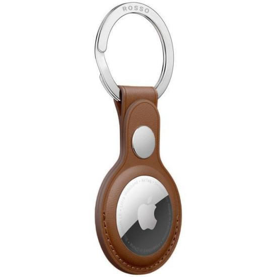 Rosso Element PU Θήκη / Μπρελόκ Apple AirTag 2 / 1 - Brown (8719246317675)