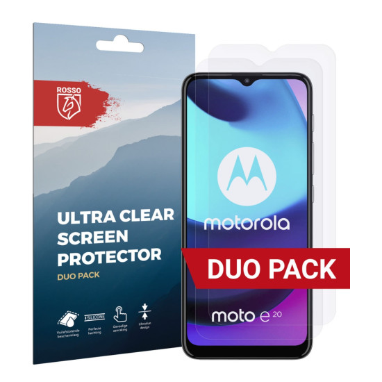 Rosso Ultra Clear Screen Protector - Μεμβράνη Προστασίας Οθόνης - Motorola Moto E20 - 2 Τεμάχια (8719246342509)