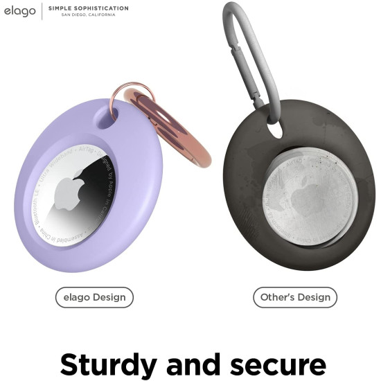 Elago Basic Case - Θήκη / Μπρελόκ Premium Σιλικόνης Apple AirTag 2 / 1 - Lavender (EATSC-BA-LV)
