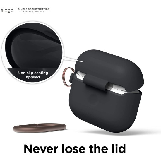 Elago Hang Case - Θήκη Σιλικόνης για AirPods 3rd Gen - Black (EAP3HG-HANG-BK)