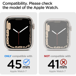 Spigen Θήκη Thin Fit Apple Watch 9 / 8 / 7 45mm - Graphite (ACS04178)