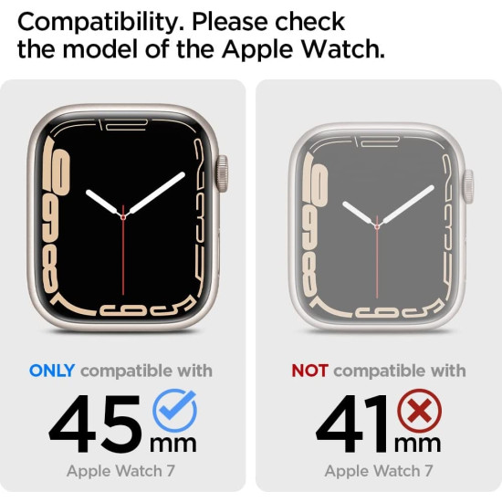 Spigen Θήκη Thin Fit Apple Watch 9 / 8 / 7 45mm - Graphite (ACS04178)
