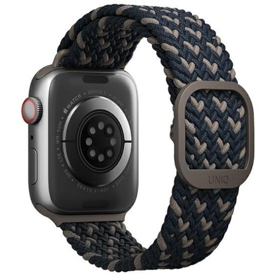 Uniq Aspen Braided Band - Premium Πλεκτό Λουράκι Apple Watch Ultra/SE/11/10/9/8/7/6/5/4 (49/46/45/44mm) - Obsidian Blue (UNIQ-45MM-ASPDEOBLU)