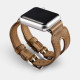 iCarer Double Buckle Cuff Watch Band - Δερμάτινο Λουράκι Apple Watch SE/11/10/9/8/7/6/5/4 (42/41/40mm) - Brown (RIW113)