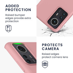 KWmobile Soft Flexible Rubber Cover - Θήκη Σιλικόνης Xiaomi 12 Pro 5G - Rose Tan (57937.193)