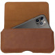 Rosso Deluxe Belt Case - Universal Δερμάτινη Θήκη Ζώνης για Smartphones / Κινητά - 16 x 8 cm - Brown (8719246227004)