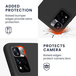 KWmobile Θήκη Σιλικόνης Xiaomi Redmi Note 11 Pro Plus 5G - Black Matte (58095.47)